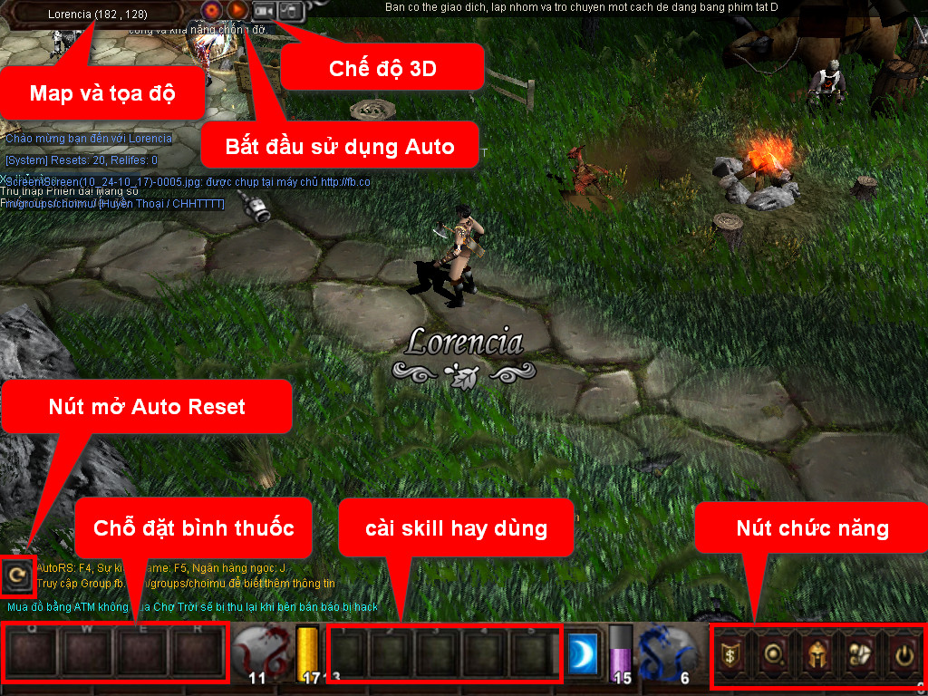 Chức năng chính của Game MU Đế Vương